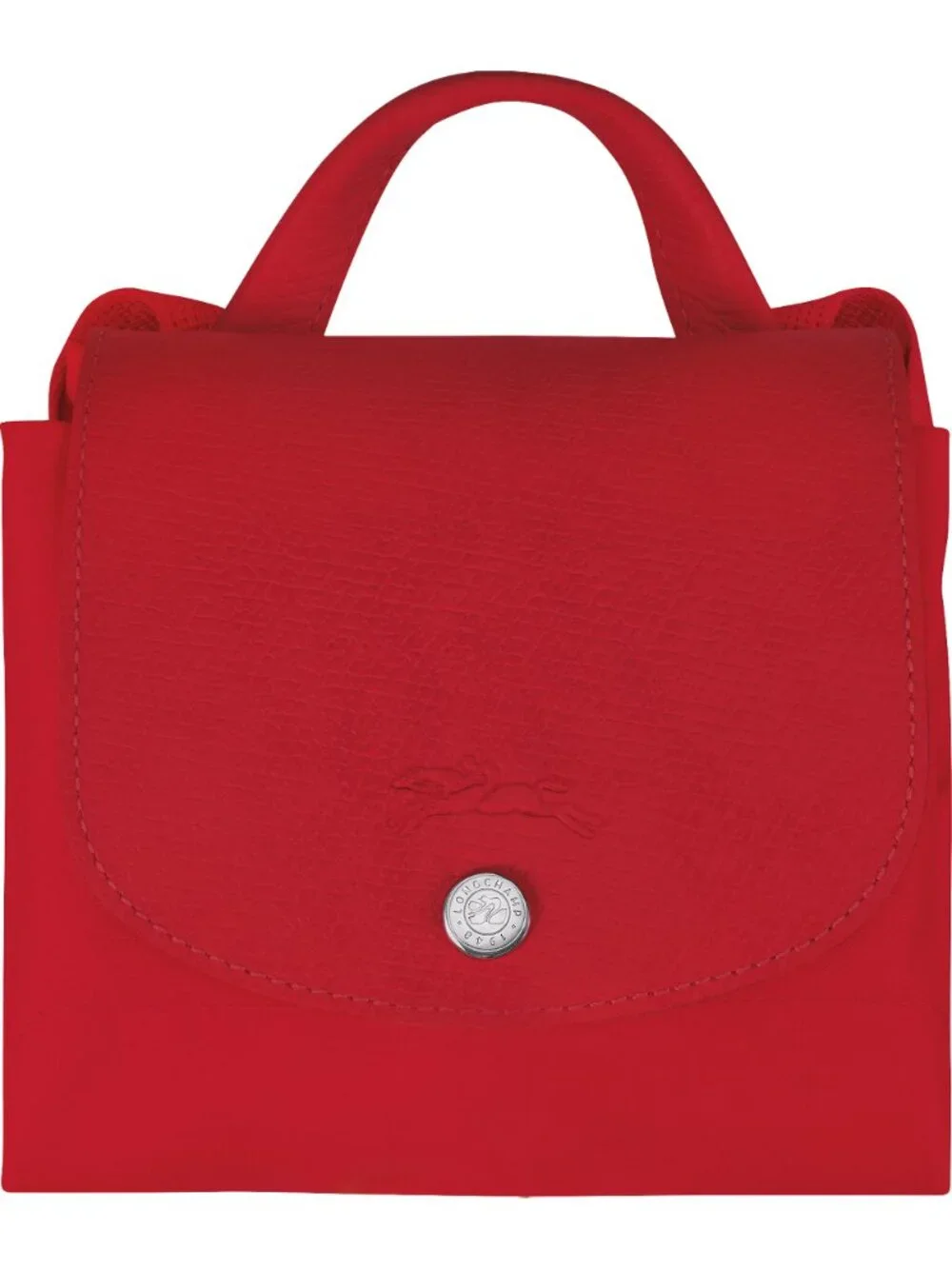 Longchamp Le Pliage Green Backpack in Tomato